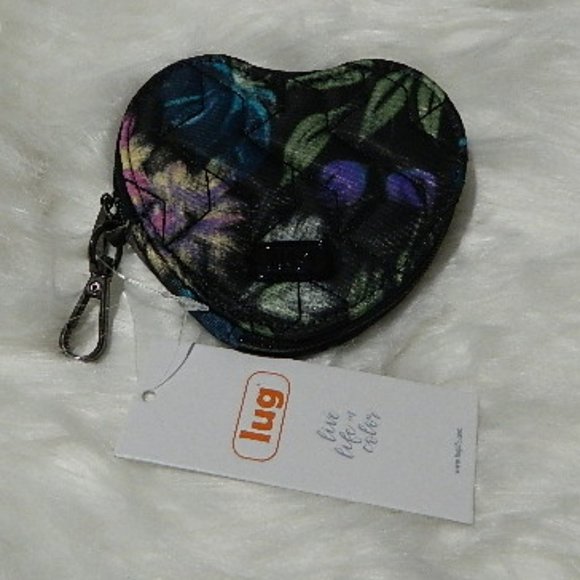 lug Handbags - LUG HEART POUCH BLOOM BLACK NWTS